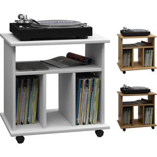 Retal reol, retro til LP plader 4 hylder, bøg dekor.