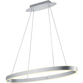 Delta LED-hængelampe, rund, mat aluminium