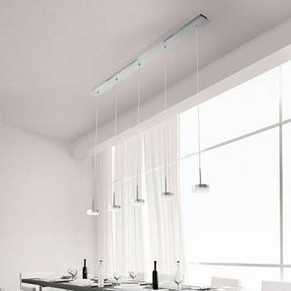 LED hængelampe Dunk, aluminium, 5 lyskilder, 3.000 K, metal