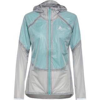 Odlo Dual Dry Vandtæt Jakke Dame Str. S - Isoleret & Reflekterende, Grå/Grøn
