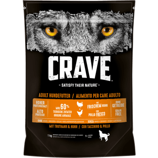 Crave Adult tørfoder med kalkun og kylling 72.95 DKK/1 kg
