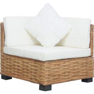 Med Hynder Naturlig Rattan - Hjørnesofa