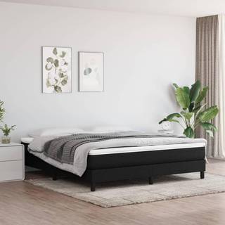 sengeramme uden madras 160x200 cm stof sort
