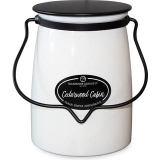 Milkhouse Candle Company - Cedarwood Cabin - Creamery Collection - 22 oz Single Cotton Wick Soy Candle With Beeswax - Long Burn Time lavet i USA
