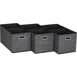Husholdnings essentials Black Mix 6 Pack Fabric Stor