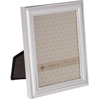 Lawrence rammer 510745 Metal Picture Frame Silver-Plate med delikat perler 4 med 5-tommer s?lv