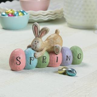 Sjov Express Spring Bunny Tabletopper Easter Decorations - Hand Painted - Farmhouse Home Decor