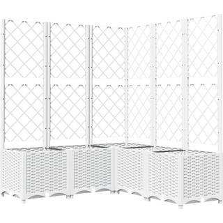 plantekasse med espalier 120x120x136 cm PP sort