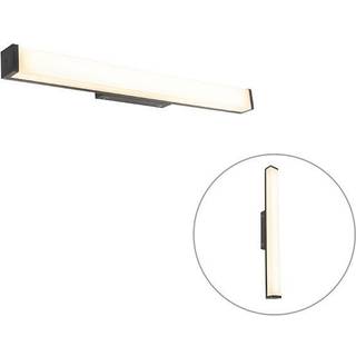 Moderne badeværelsesvæglampe sort 62 cm IP44 - Cascada