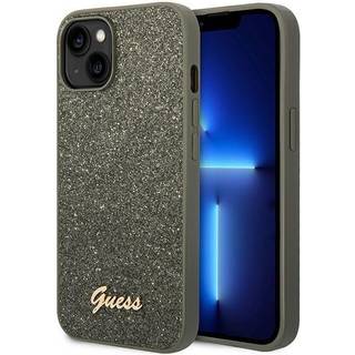 Guess Glitter Flakes Cover (iPhone 14 Plus) - Grön