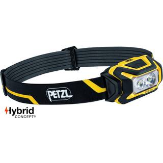 Petzl Hovedlampe Aria 2R, Sort/gul, Genopladelig, inkl. batterier.