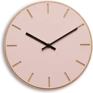 Hemverk - Vægur - Lys Eg/Powder Dusty Rose - Sorte visere - Ø28 cm