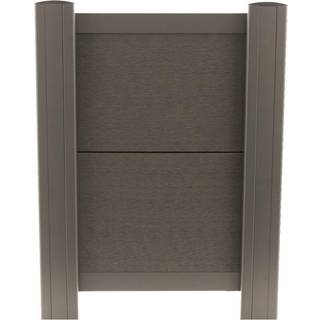 HORTUS Royal Como hegnspakke, komposit, F&N-profil, børstet, 2 fag - 165,3 cm højde
