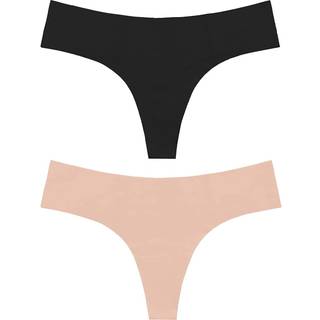 Bye Bra - Beige - 2-Pack Invisible Thong - Medium