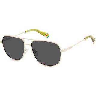 Polaroid PLD 6195/S/X Polarized Z1P/M9 58 Solbriller Mænd Hvid - Matte Ivory White - 58mm