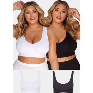 Yours Curve Yours Curve Black Seamless Unpadded Bra 2 Pack
