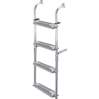 Foldbar badestige Nuova Rade, poleret rustfrit stål, 3 trin (1+2), 78.5 cm, 32.5 cm
