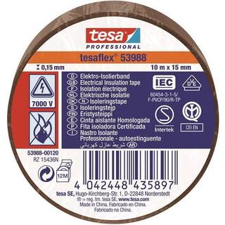 tesa flex Insulating tape IEC 10m x 15mm brown