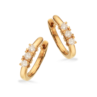 Kleopatra Diamant clip-creoler i 14 kt guld med i alt 0,20ct