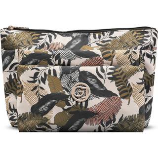 Gillian Jones 3 Room Cosmetics Bag - Leaf Print 10009-19