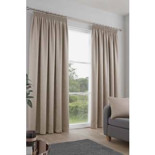 Fusion Fusion Natural Galaxy Room Darkening Woven Pair of Pencil Pleat Curtains
