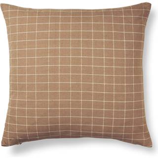 Ferm Living Brown Pyntepude Check 50x50 Cm - Pyntepuder & Betræk Bomuld Brun - 1104267478
