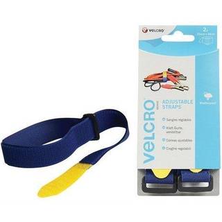 VELCRO Brand 60328 Justerbare remme 25 mm x 46 cm Blå Pakke med 2