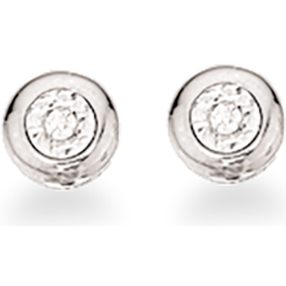 Donut 8 Karat Hvidguld Ørestikker fra Scrouples med Brillanter 0,02 Carat W/SI