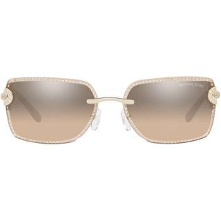 Michael Kors Kvinde MK1122B Sedona 10143D Solbriller Metal Guld klar Brun / sølv Firkantet Spejlet Skygge