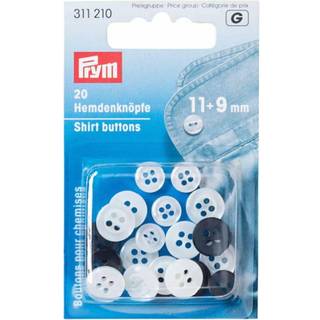 Hemdenknöpfe perlmutt-anthrazit 11mm und 9mm 30 Stück - Perlmut