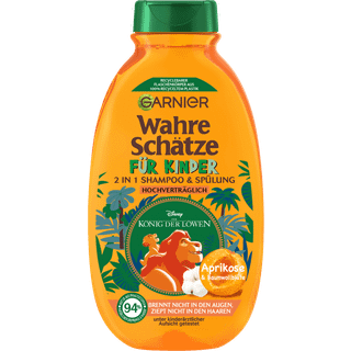 Garnier wahre Schätze Til børn, mild shampoo 2 i 1, abrikos og bomuldsblomst 95.80 DKK/1 L