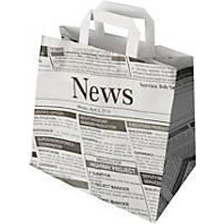 50 stk. Gaveposer 25x17x26cm Newspaper design med hank