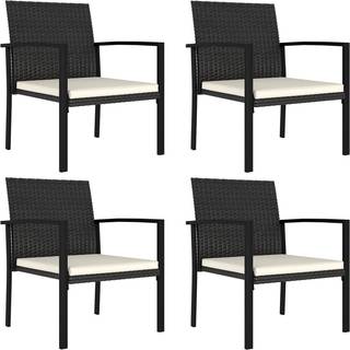 havestole 4 stk. polyrattan sort