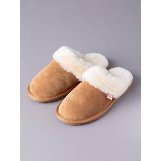 Lakeland Leather Lakeland Leather Tan Brown Ladies Sheepskin Slider Slippers