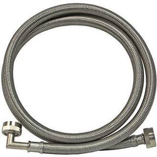 Eastman Washing Machine Connector 3/4 tommer FHT -forbindelse 90 graders albue 6 fod flettet rustfrit st?l vaskemaskine slanger 48375