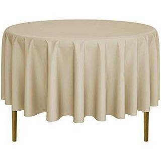Lanns senget?j - 90 """" Round Premium -dug til bryllup/banket/restaurant - Polyester Fabric Table klud - beige