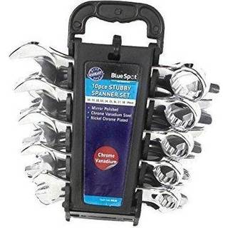 Bluespot 10-dele krom-vanadium metrisk korte nøglesæt (10–19 mm) – 10 dele i metriske størrelser op til 19 mm Bluespot værktøj 04110