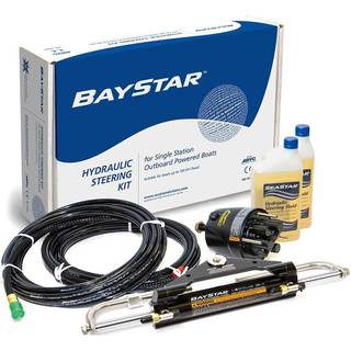 Hydraulstyringspakke BayStar, for påhængsmotorer op til 150 Hk + rattpumpe HH4314-3 + hydraulslange + olie + cylinder HC4645-3