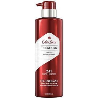 Old Spice Tykkelse 2-i-1 mænds shampoo og balsam med biotin og forfriskende menthol 17,9 oz