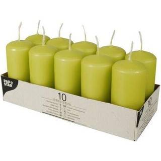 10 stk. Bloklys Kiwi 9x4 cm paraffin – Eksklusiv stemning til fest og hverdag