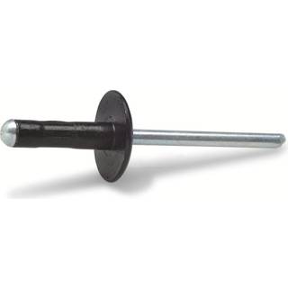FAST blindnitte/popnitte med stor skive, sort, 4,8 x 24,8 mm - 100 stk.