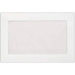 Luxpaper 6 x 9 Fuldt ansigtsvinduet konvolutter | Lys hvid | 28lb. Tekst | 50 Antal