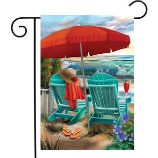Beach Life Summer Garden Flag Nautical Adirondack stole 12,5 """" x 18 """"