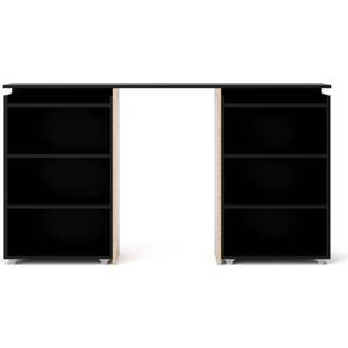Nada hovedgavl 140 cm med 4 hylder sort mat.