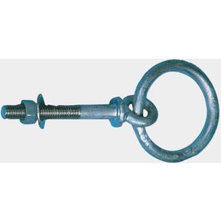 Bådring / brobeslag, Ø16 mm x 200 mm, galvaniseret stål, maskinskrue