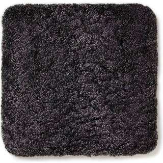 Skinnwille, Curly siddehynde fåreskind 40x40 cm Dark Grey