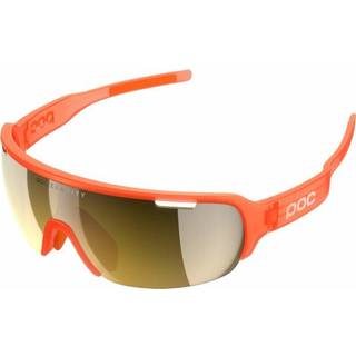 POC Half Blade Cykelbriller Fluorescent Orange Translucent Clarity Gold Mirror
