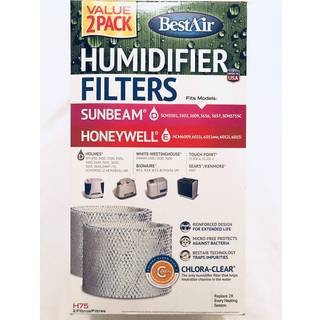 Bestair H75-2 Pack Holmes Udskiftningspapir Wick Buitifier Filter 7.9 """" X 2.6 """" X 14 """"