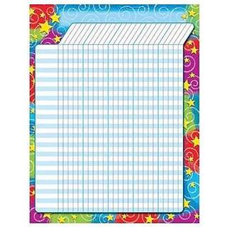 Trend Enterprises Inc. Stars N Swirls Incentive Chart 17 """" X 22 """"