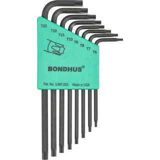 Bondhus 31832 S?t med 8-stjernet L-Wrenches Langl?ngde st?rrelser T6-T25